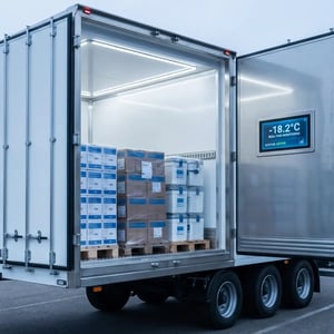 Refrigerated trailer with temperature-monitored cargo