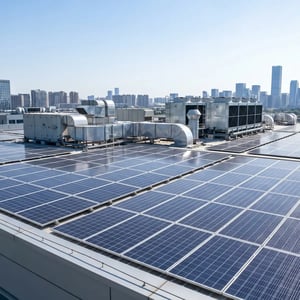 Commercial rooftop solar installation