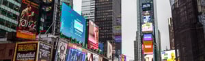 Digital billboards in city center