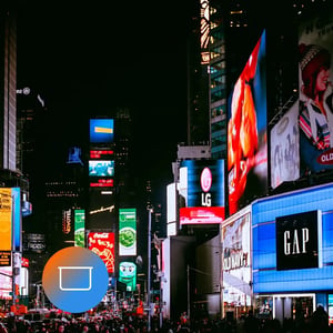 Digital signage displays with IoT connectivity in urban environment