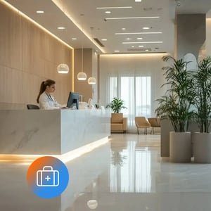 Healthcare facility with connected systems and IoT-enabled operations