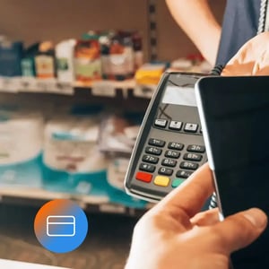 POS system processing payment with IoT connectivity