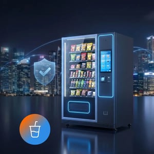 Vending machine with IoT connectivity for payments and monitoring
