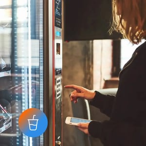 Vending machine with IoT connectivity for payments and monitoring