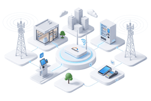 Multi-location retail connectivity infrastructure with Multi-Carrier network support