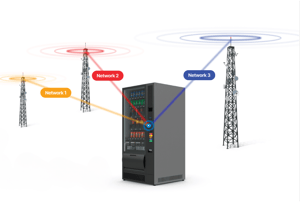 Vending machine switching between multiple LTE networks for connectivity.