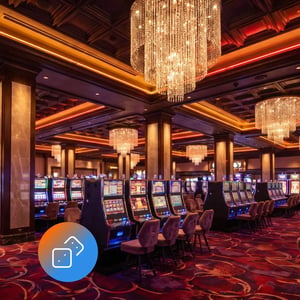 Casino floor with slot machines
