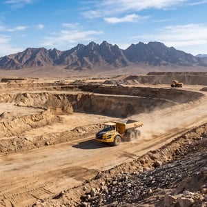 Remote construction site in a rural area