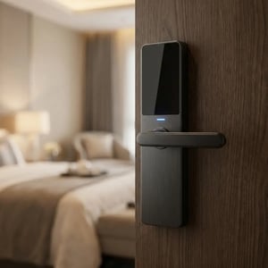 Smart lock in hotel room