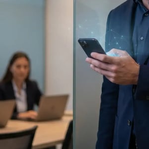 Business smartphone connectivity for employee communications