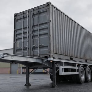 Freight trailer used for mobile asset tracking